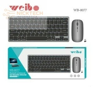KIT TECLADO E MOUSE BLUETOOTH WEIBO WB-8077 (R#)