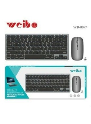 KIT TECLADO E MOUSE BLUETOOTH WEIBO WB-8077 (R#)