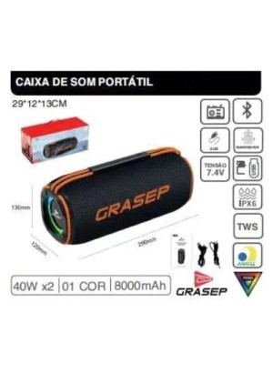 CAIXA DE SOM BLUETOOTH GRASEP D-G322 40W (R#)