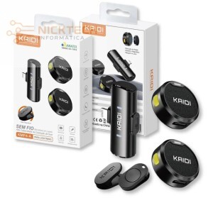 MICROFONE DUPLO DUAL LAPELA KMF4-A (R#)