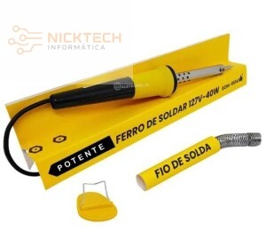  KIT FERRO SOLDA COM ESTANHO 110V BOM-9514 (R#)