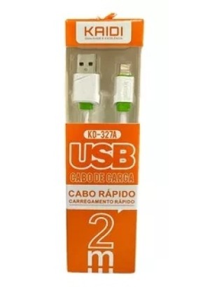 CABO USB PARA IPHONE KAIDI KD-327A 2M (R#)