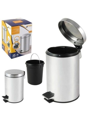 LIXEIRA INOX 3LTS COM BALDE PLASTICO